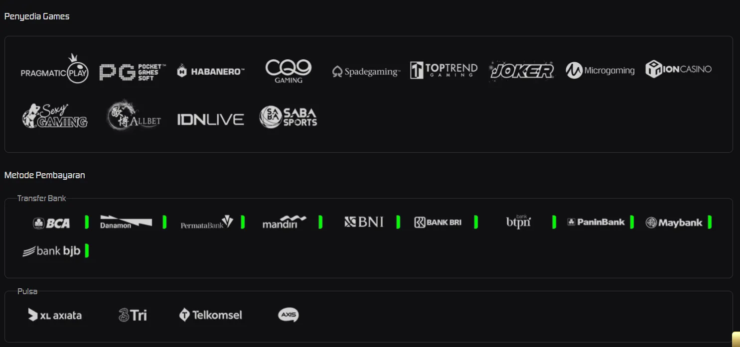 Jawara79 popular games list and supported payment methods (OVO, DANA, GoPay, QRIS, Pulsa)